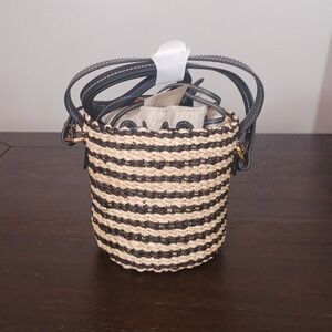 Madewell The Mini Basket Bag Straw Handle Crossbody Summer Vacation Coastal New
